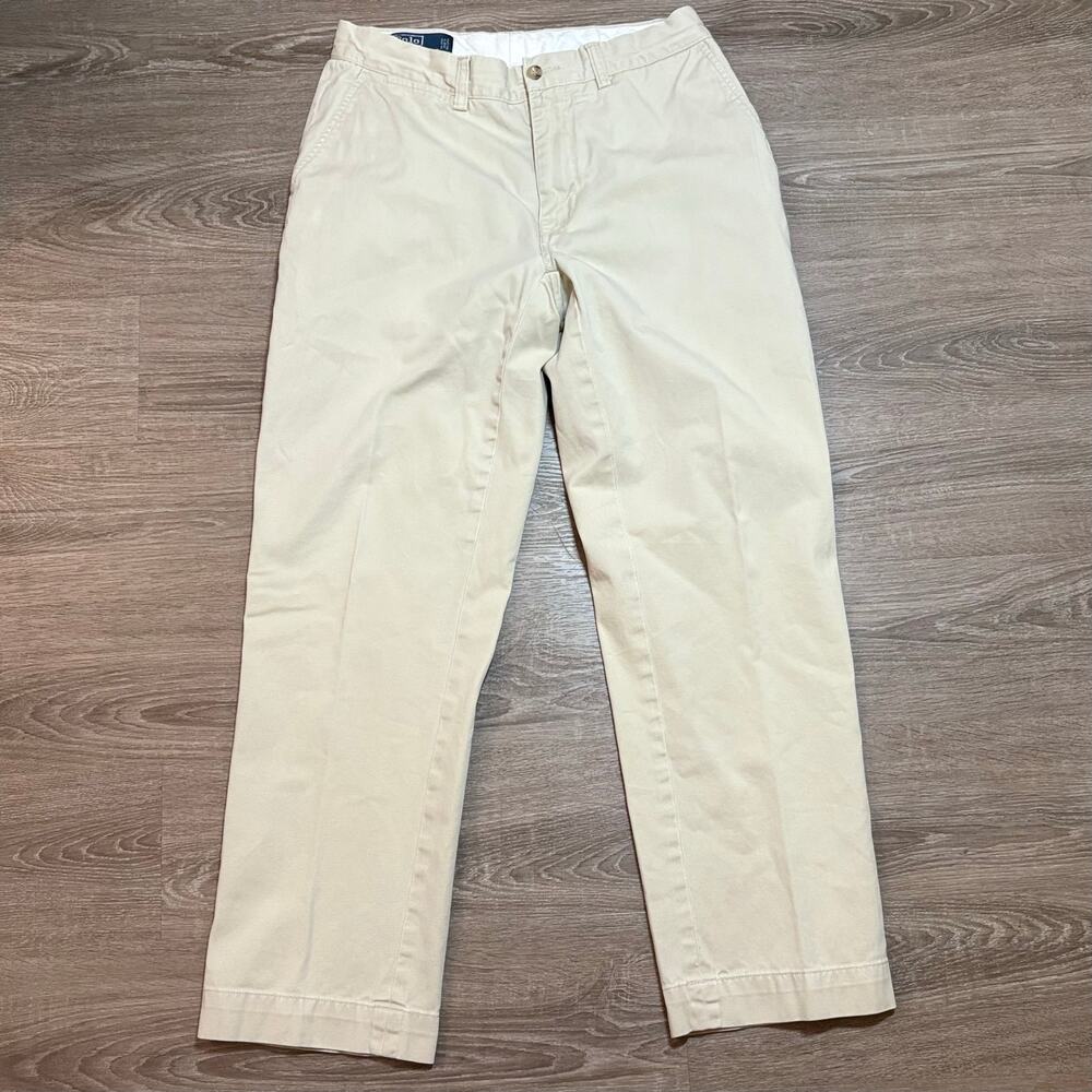 Polo Ralph Lauren Mens Khaki Chino Pants 31x30 Beige Classic Cotton Preppy